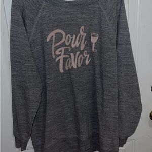 Gray 'Pour Favor' Graphic Sweatshirt
